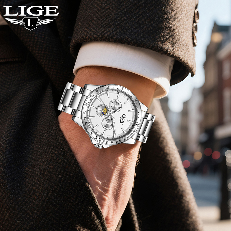 Luxury Watch Business - LIGE Top Brand Luxury Quartz Men's