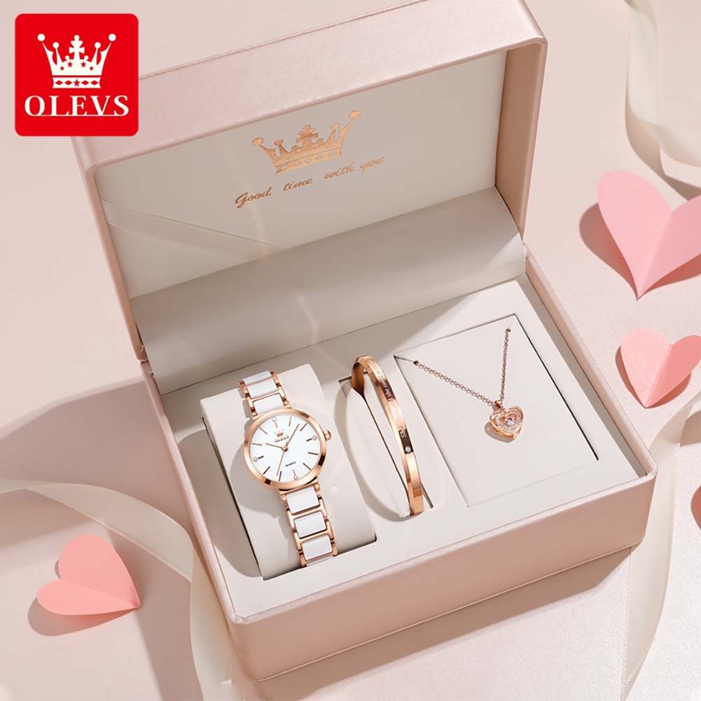 Luxury Watch With Bracelet - OLEVS Women Watch 5877 Luxury Elegant