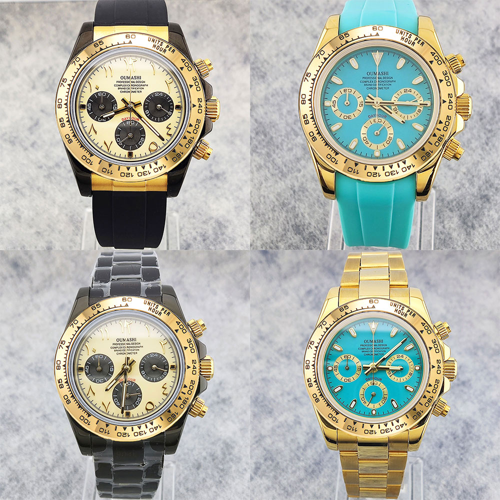 Luxury Watch Business - 39mm Men's wristwatch VK63 movement Multi-functional