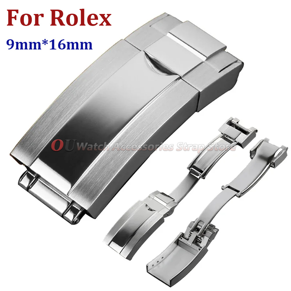 Luxury Watch Quality - 9mmx16mm Stainless Steel Deployment Clasp for