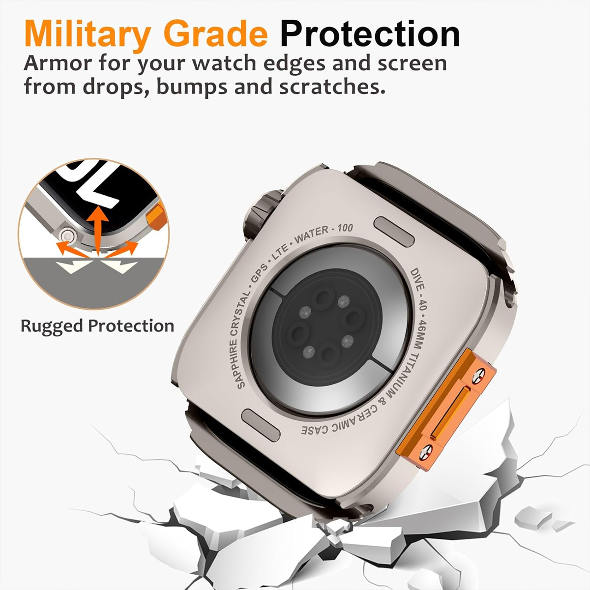 Case+Strap 2IN1 for Apple Watc - Luxury Watch German ulasan dan harga