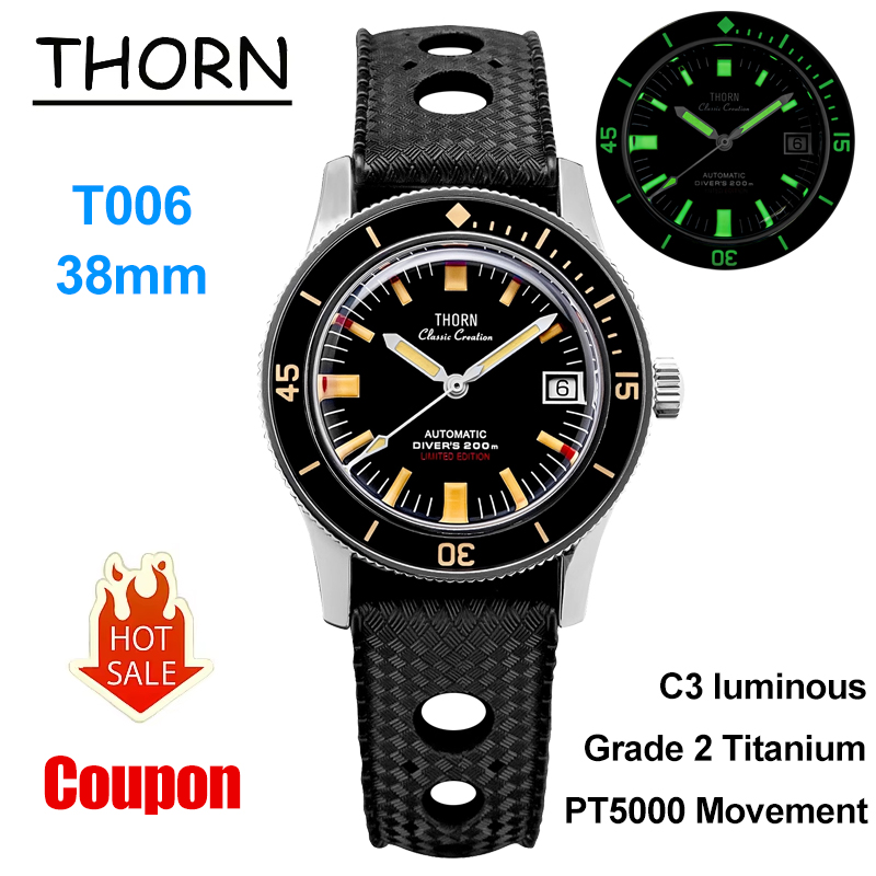 Thorn T006 Mechanical Watch 50 - Luxury Watch Grade ulasan dan harga