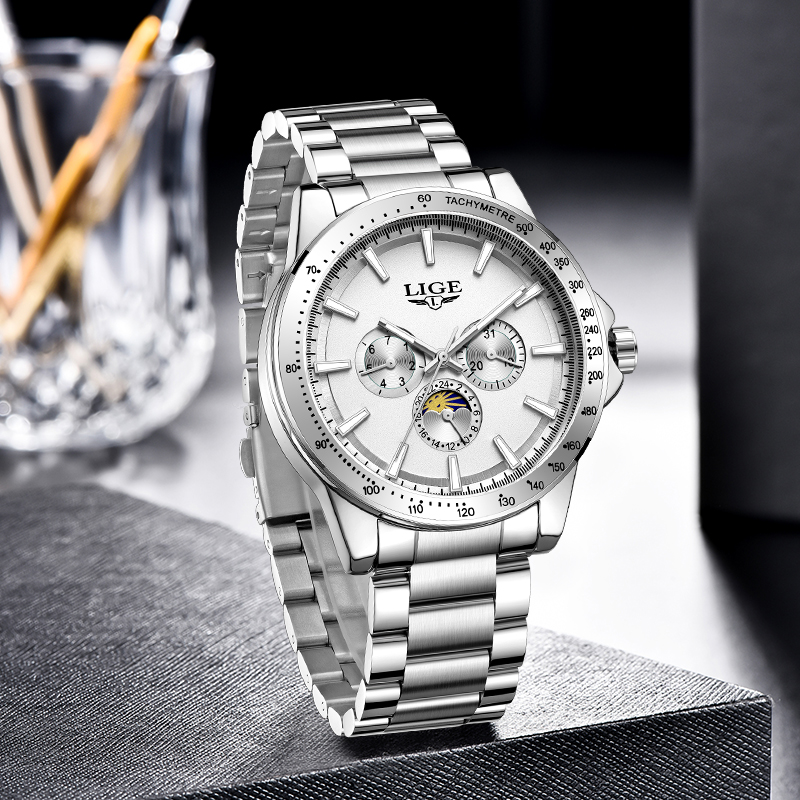 LIGE Top Brand Luxury Quartz M - Luxury Watch Business ulasan dan harga