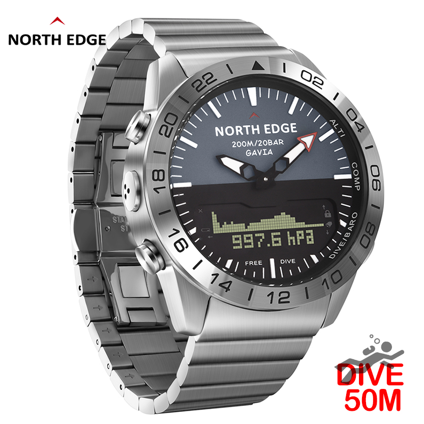 NORTH EDGE Mens Dive Watch Mil - Compass Watch Luxury ulasan dan harga