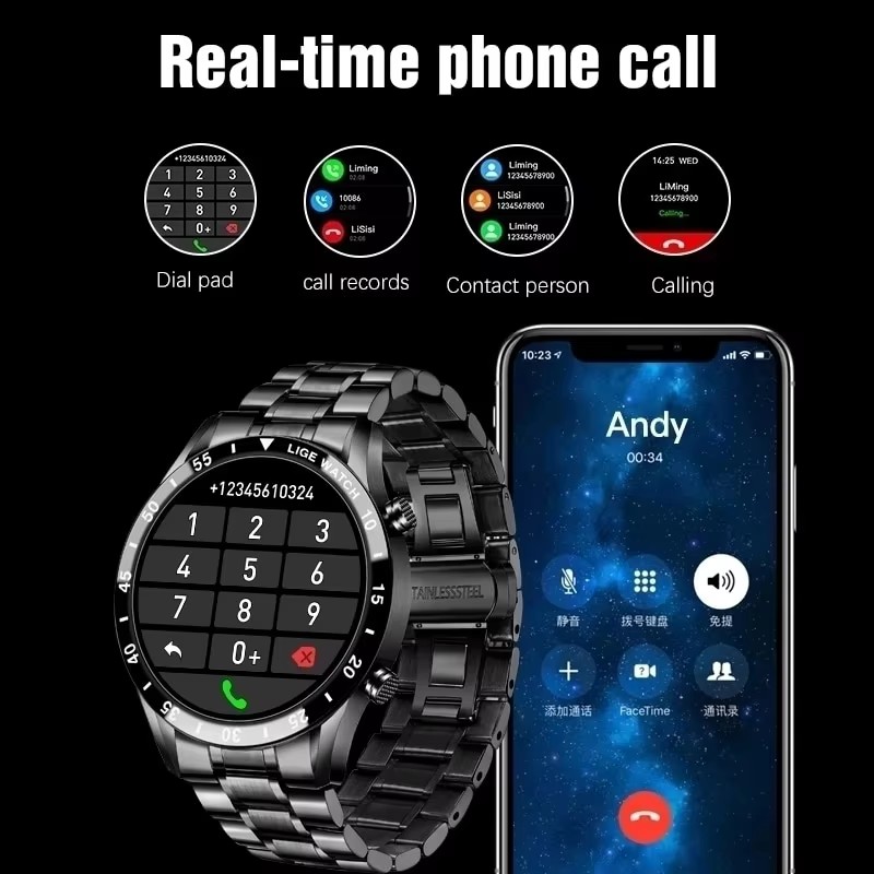 LIGE New Bluetooth Call Smart  - Luxury Watch German ulasan dan harga