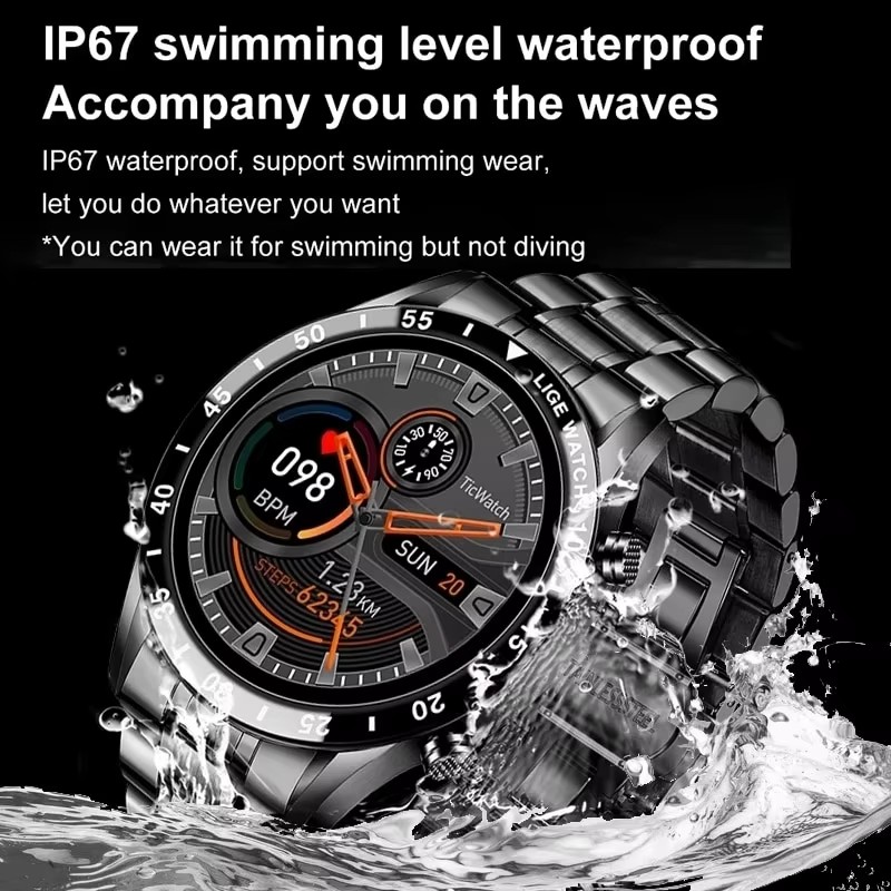 LIGE New Bluetooth Call Smart  - Luxury Watch German ulasan dan harga