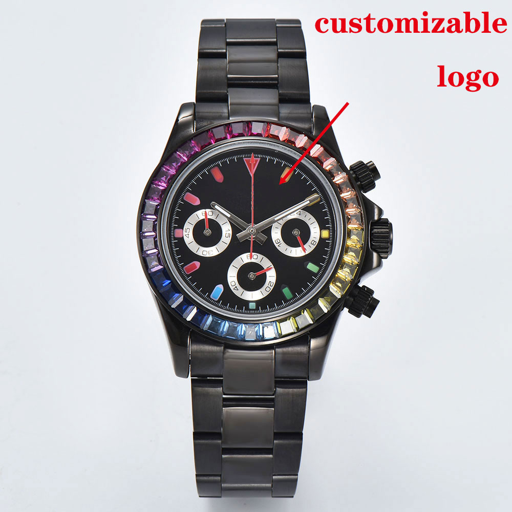 Luxurious 39mm Black Men's Wat - Luxury Watch Business ulasan dan harga