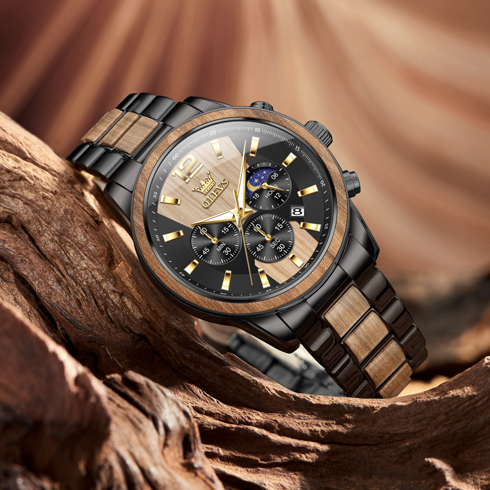 OLEVS Men's Watches Luxury Ori - Luxury Watch Wallpaper ulasan dan harga