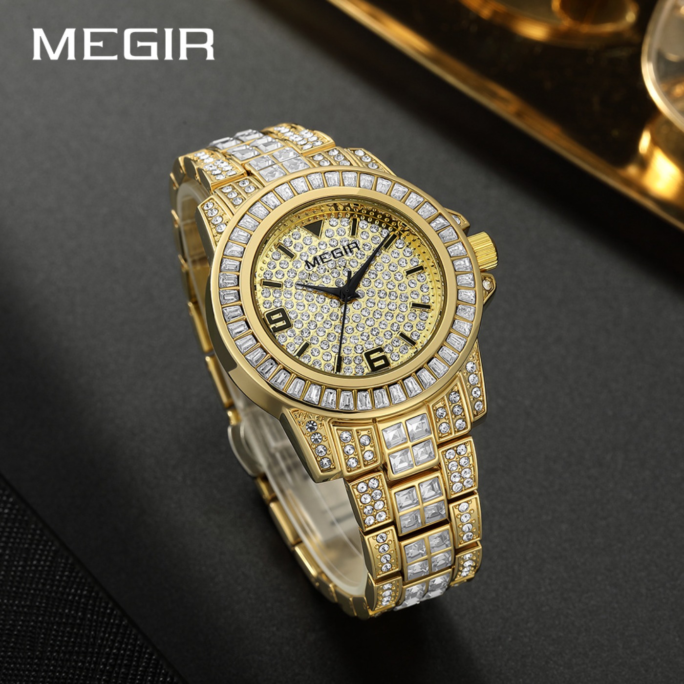 MEGIR Luxury Diamond Watches U - Luxury Watch With Bracelet ulasan dan harga