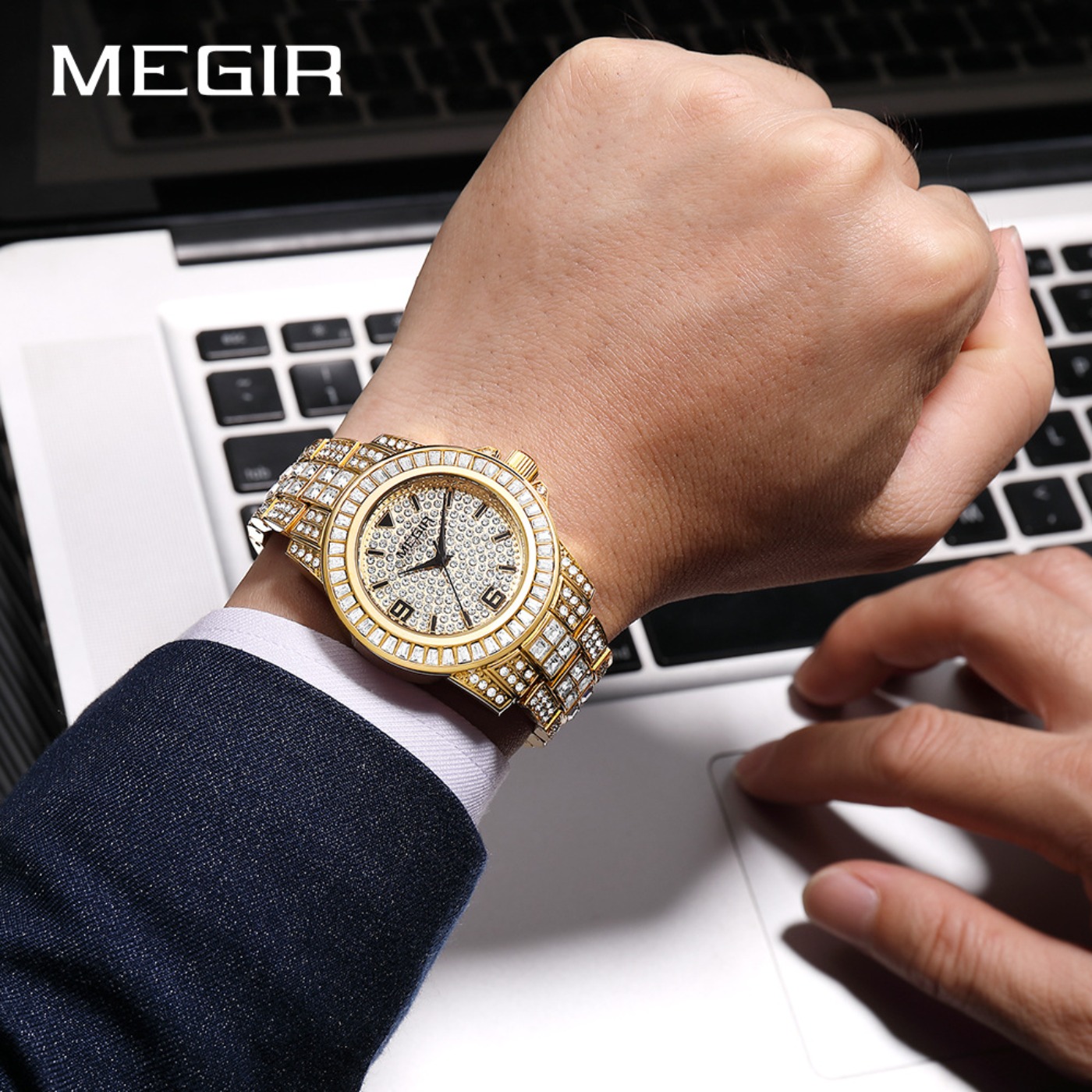 MEGIR Luxury Diamond Watches U - Luxury Watch With Bracelet ulasan dan harga