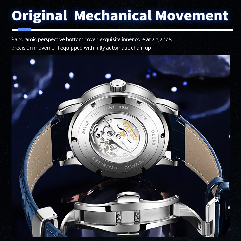 OLEVS 9923 Starry Sky Automati - Compass Watch Luxury ulasan dan harga