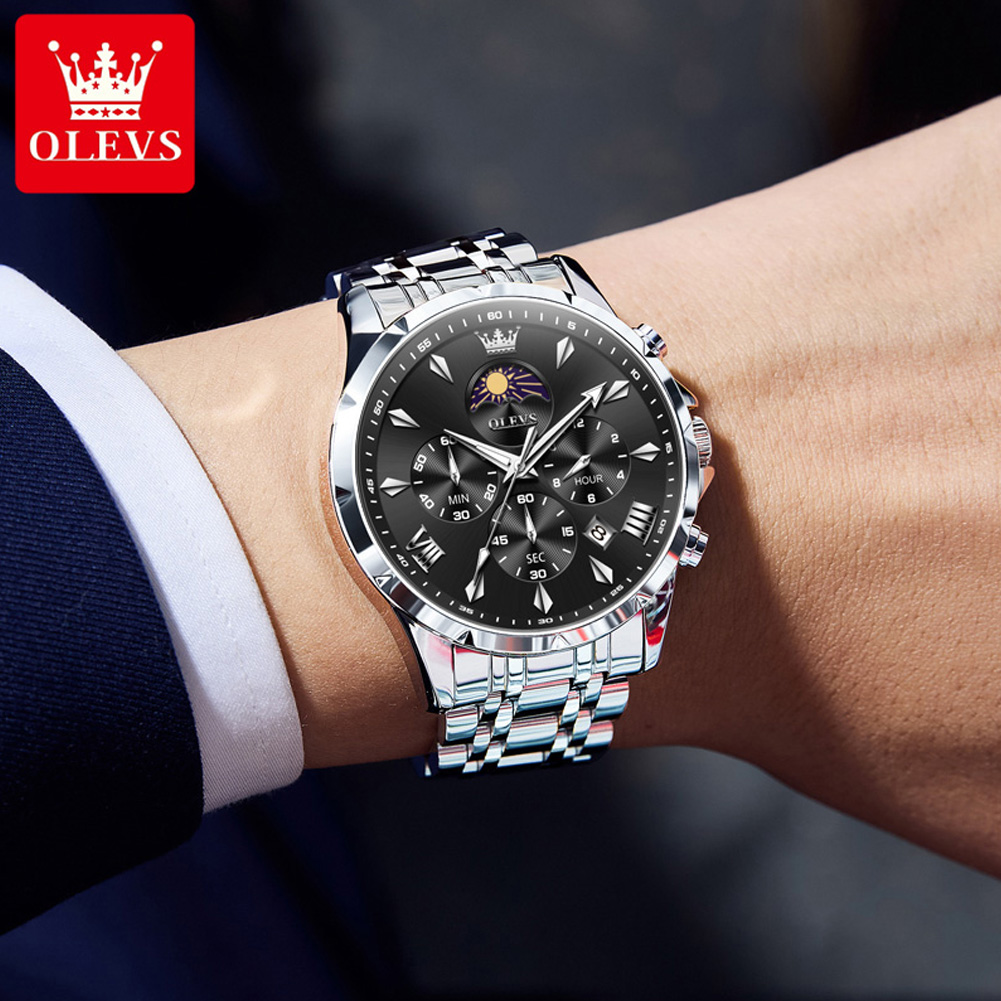 OLEVS 3653 Brand Moon Phase Ca - Luxury Watch Wallpaper ulasan dan harga