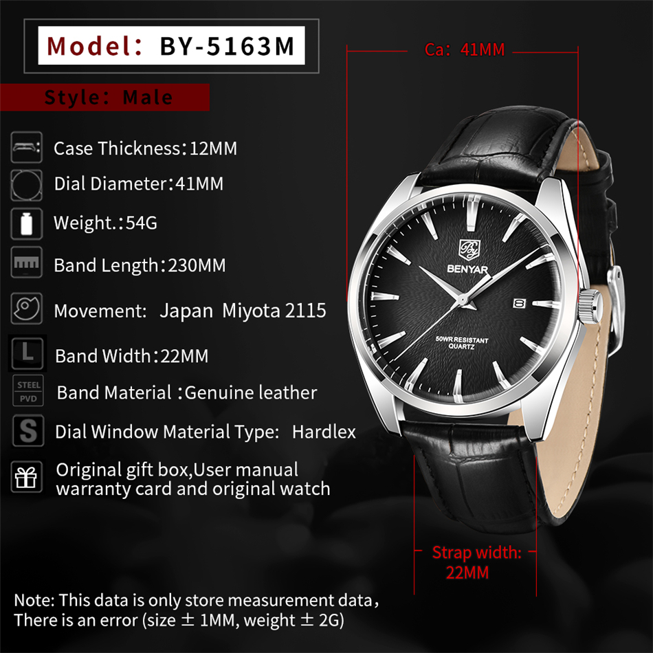 Benyar 5163 Top Brand Luxury M - Luxury Watch German ulasan dan harga