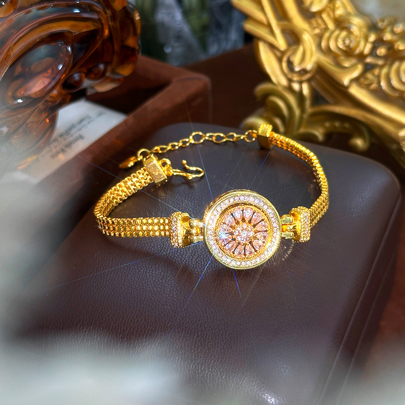 24k Gold 9999 Light Luxury Dia - Compass Watch Luxury ulasan dan harga