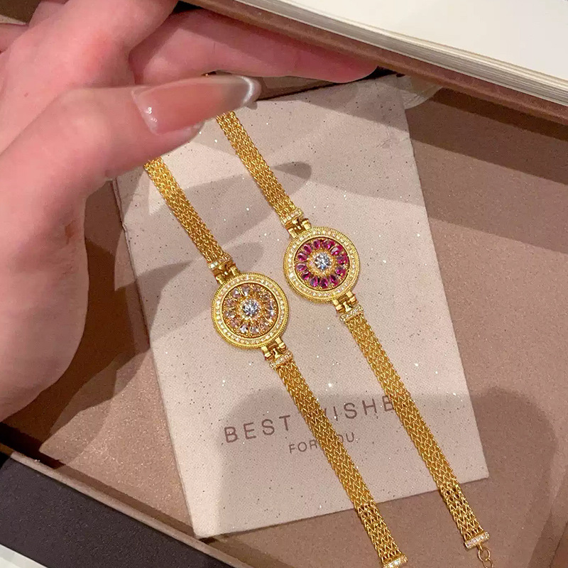 24k Gold 9999 Light Luxury Dia - Compass Watch Luxury ulasan dan harga