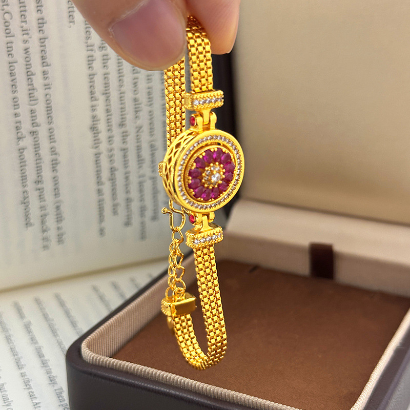 24k Gold 9999 Light Luxury Dia - Compass Watch Luxury ulasan dan harga