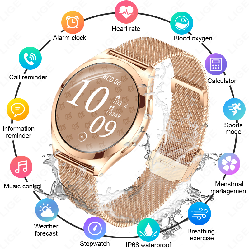 LIGE Luxury Smart Watch For Wo - Compass Watch Luxury ulasan dan harga