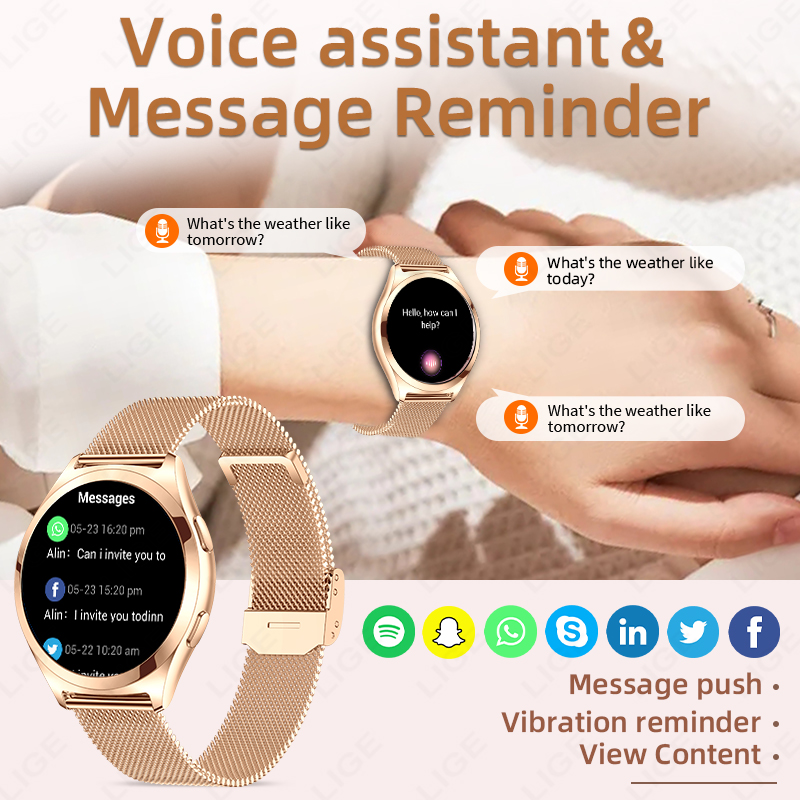 LIGE Luxury Smart Watch For Wo - Compass Watch Luxury ulasan dan harga