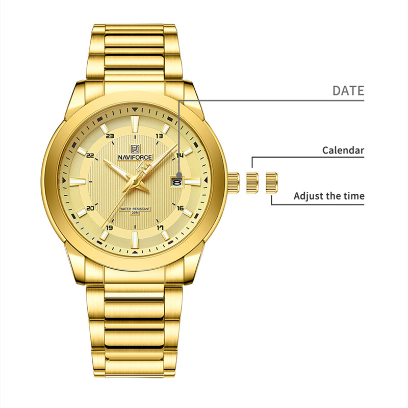 2024 Top Brand NAVIFORCE Mens  - Luxury Watch Wallpaper ulasan dan harga