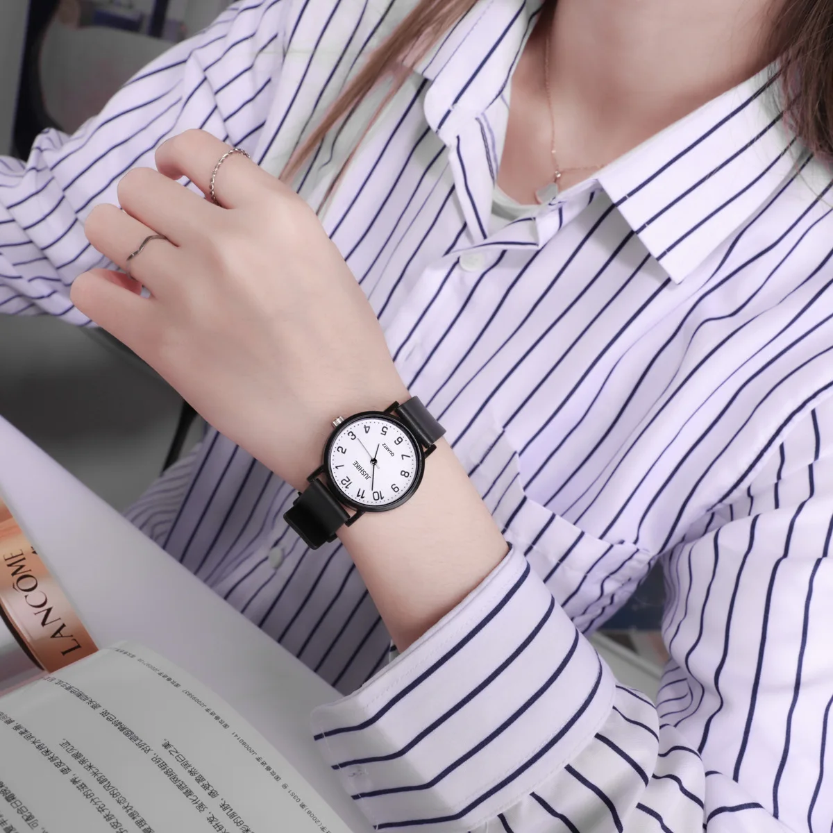 Simple Black Watch Quartz Watc - Luxury Watch Quality ulasan dan harga