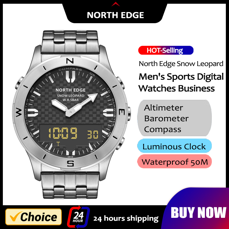 NORTH EDGE Men's Sports Digita - Compass Watch Luxury ulasan dan harga